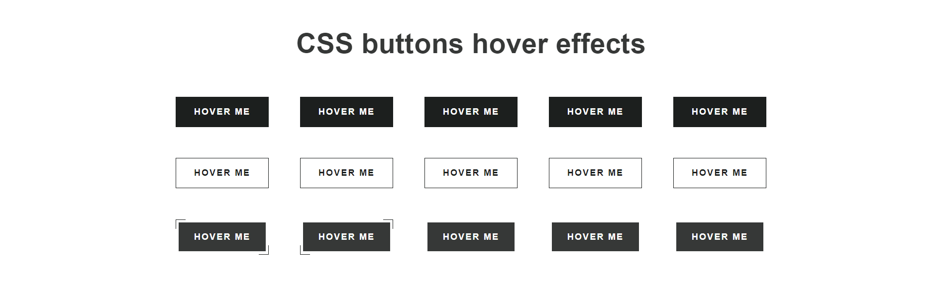 CSS Button Hover Animations