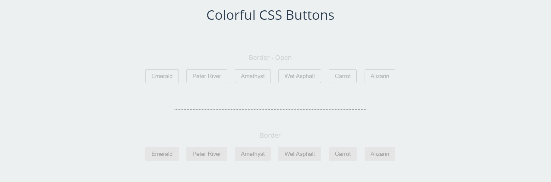 Colorful CSS Buttons