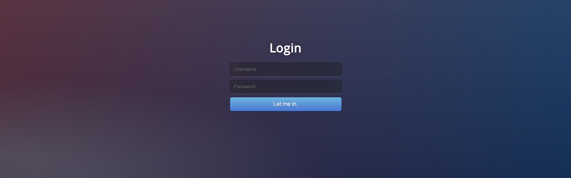 Gradient Login Form