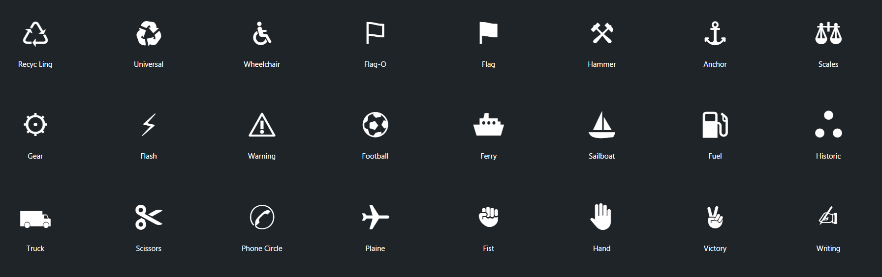 HTML Icons Icon Set