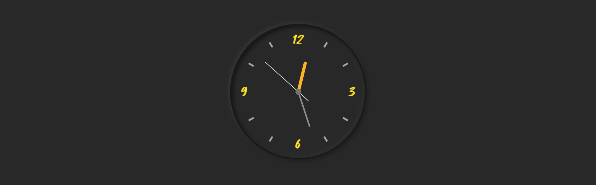 JavaScript CSS Neumorphic Clock