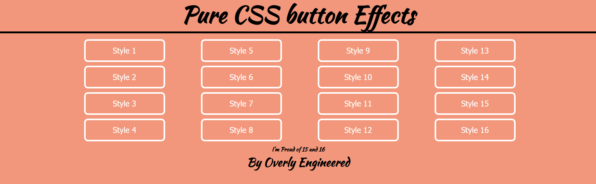 Pure CSS Button Effects