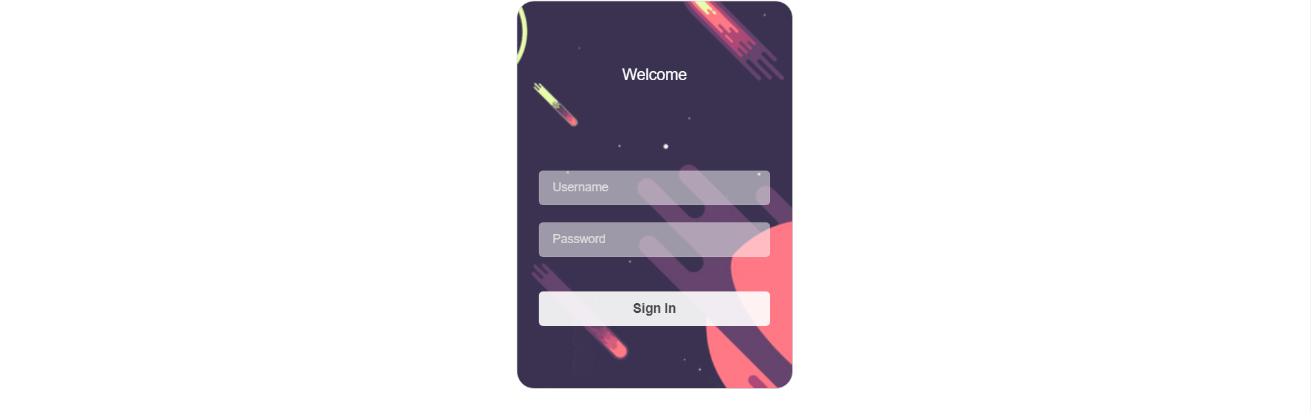 Simple Animated Login Form