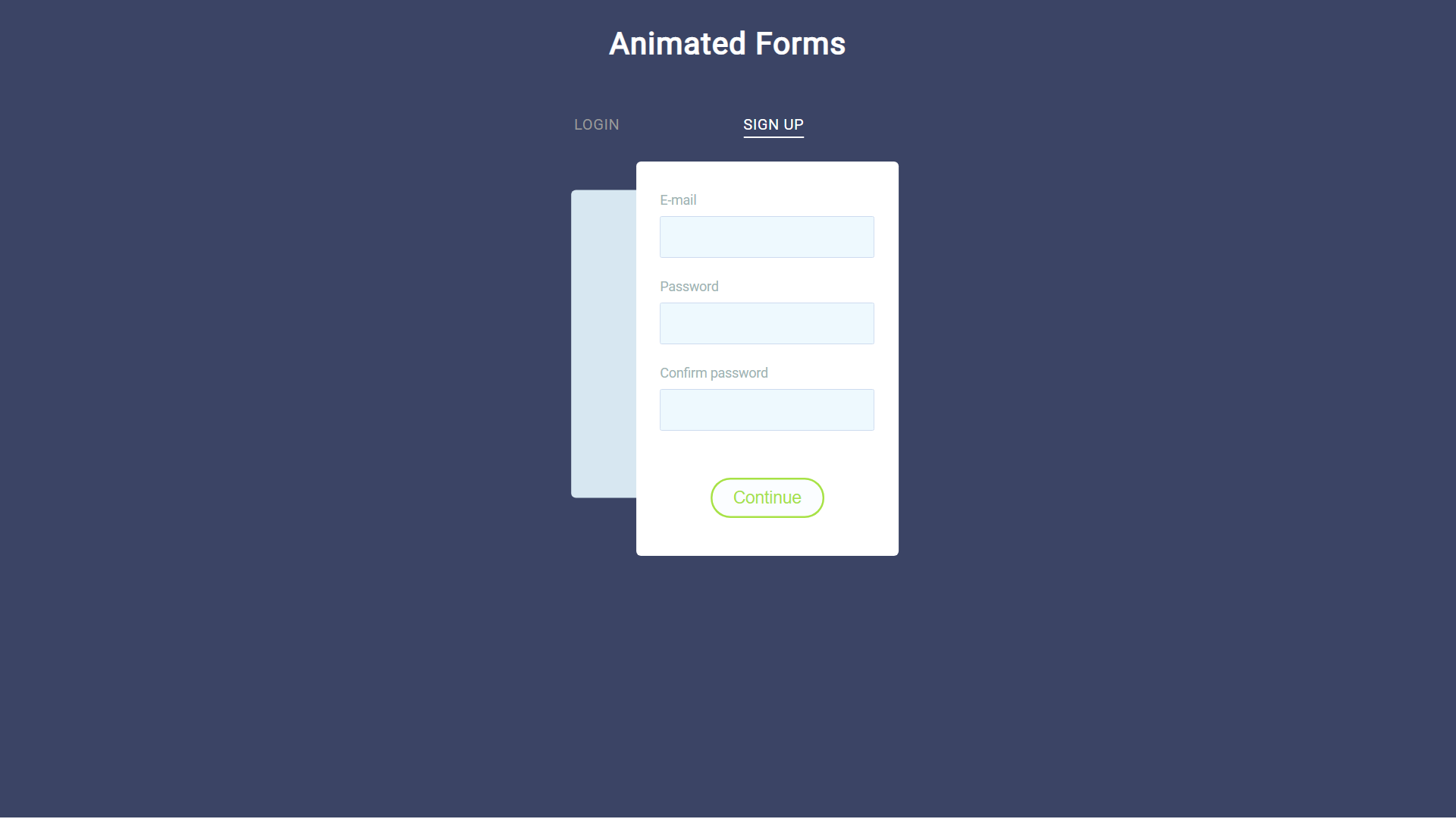 Animated Login and Registration Form