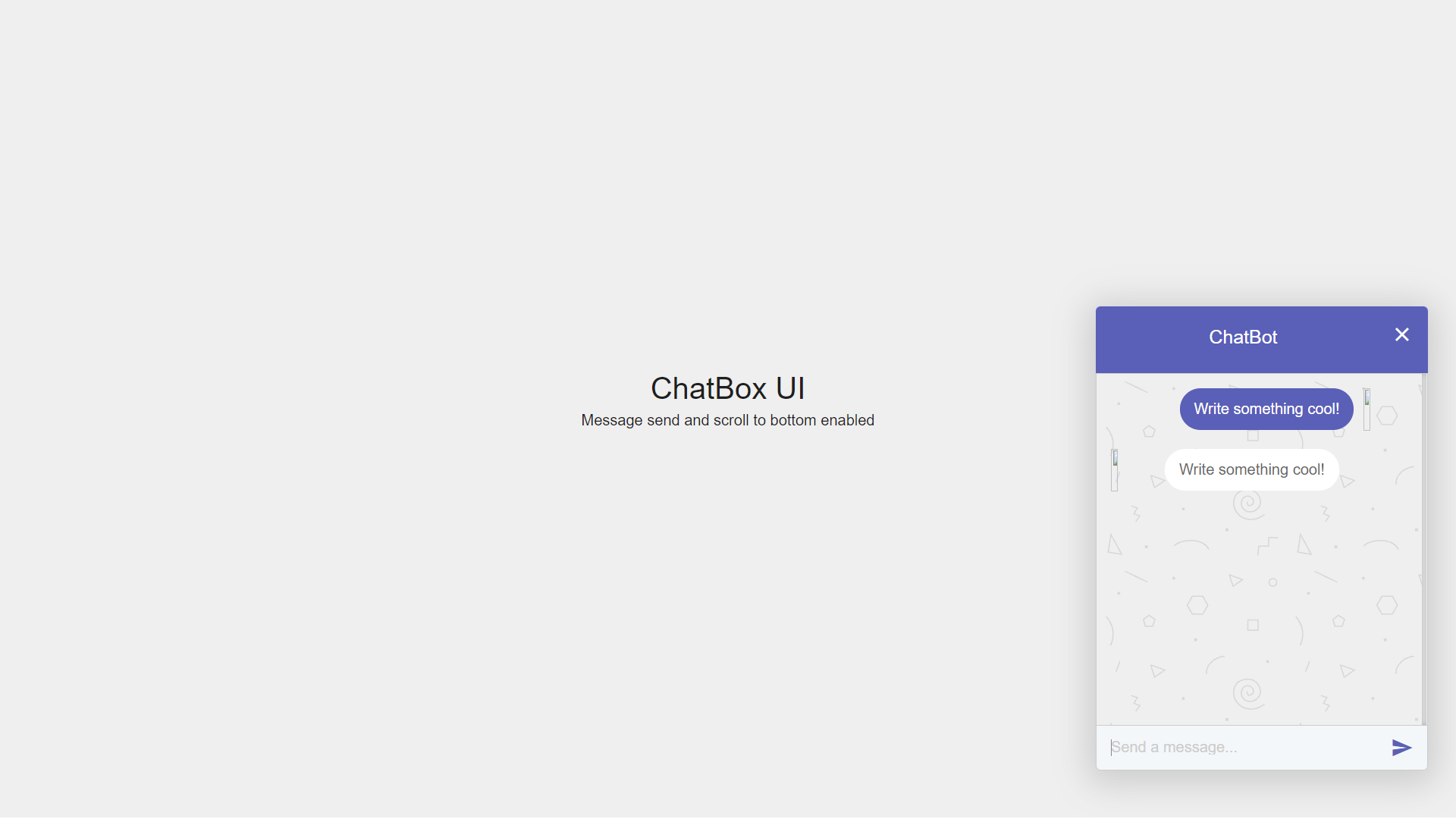 CSS Chat UI With Button