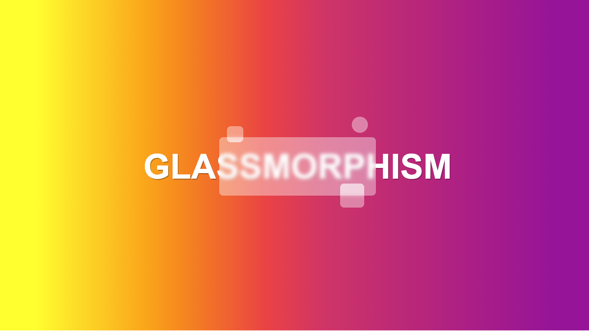 CSS Glassmorphism With Text