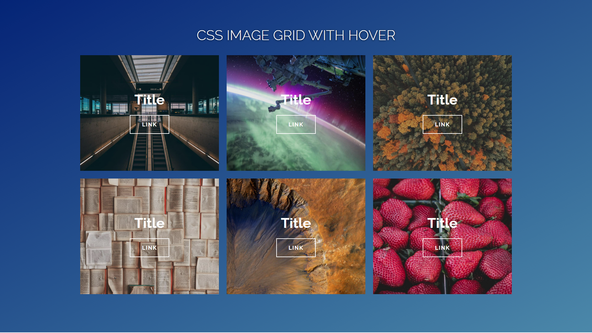 CSS Image Grid With Hover