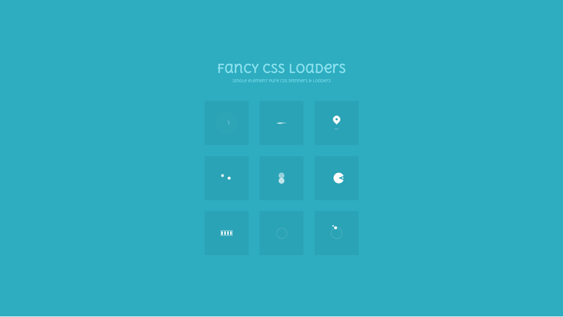 Fancy CSS Loaders and CSS Spinners