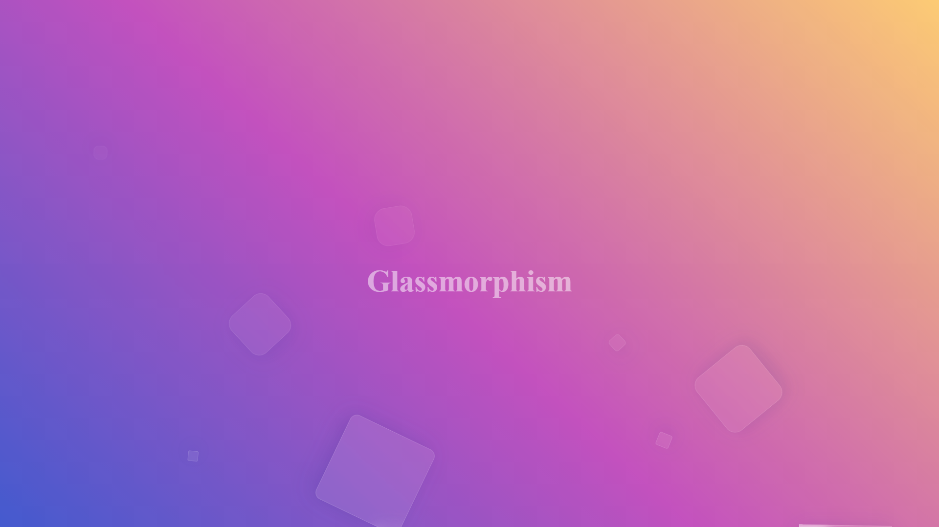 Glassmorphism CSS Animation