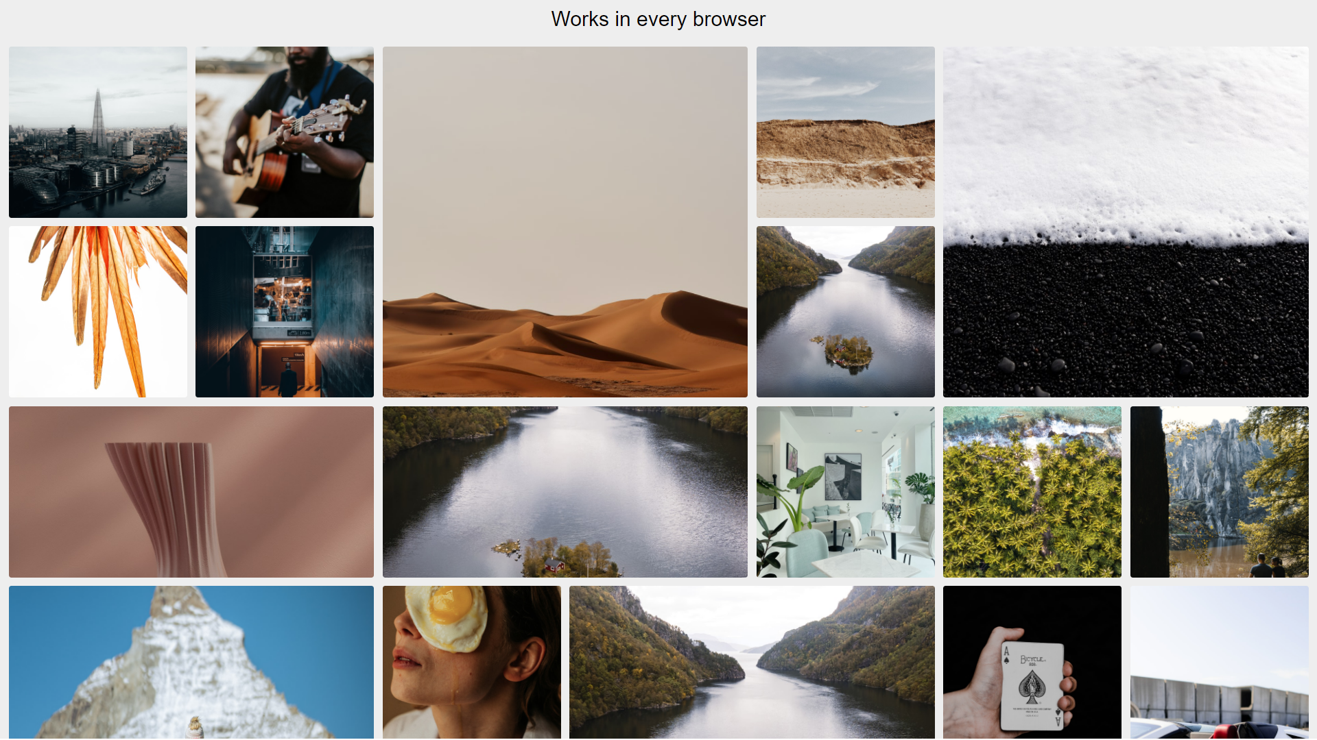 Responsive Lazy Loading Image Gallery