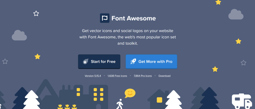 Font Awesome Font Library Home Page