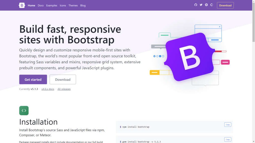 Bootstrap - Official Website Home Page