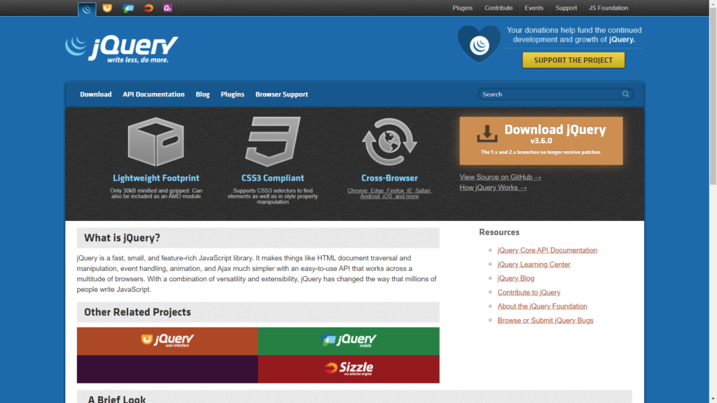 jQuery - Official Website Home Page