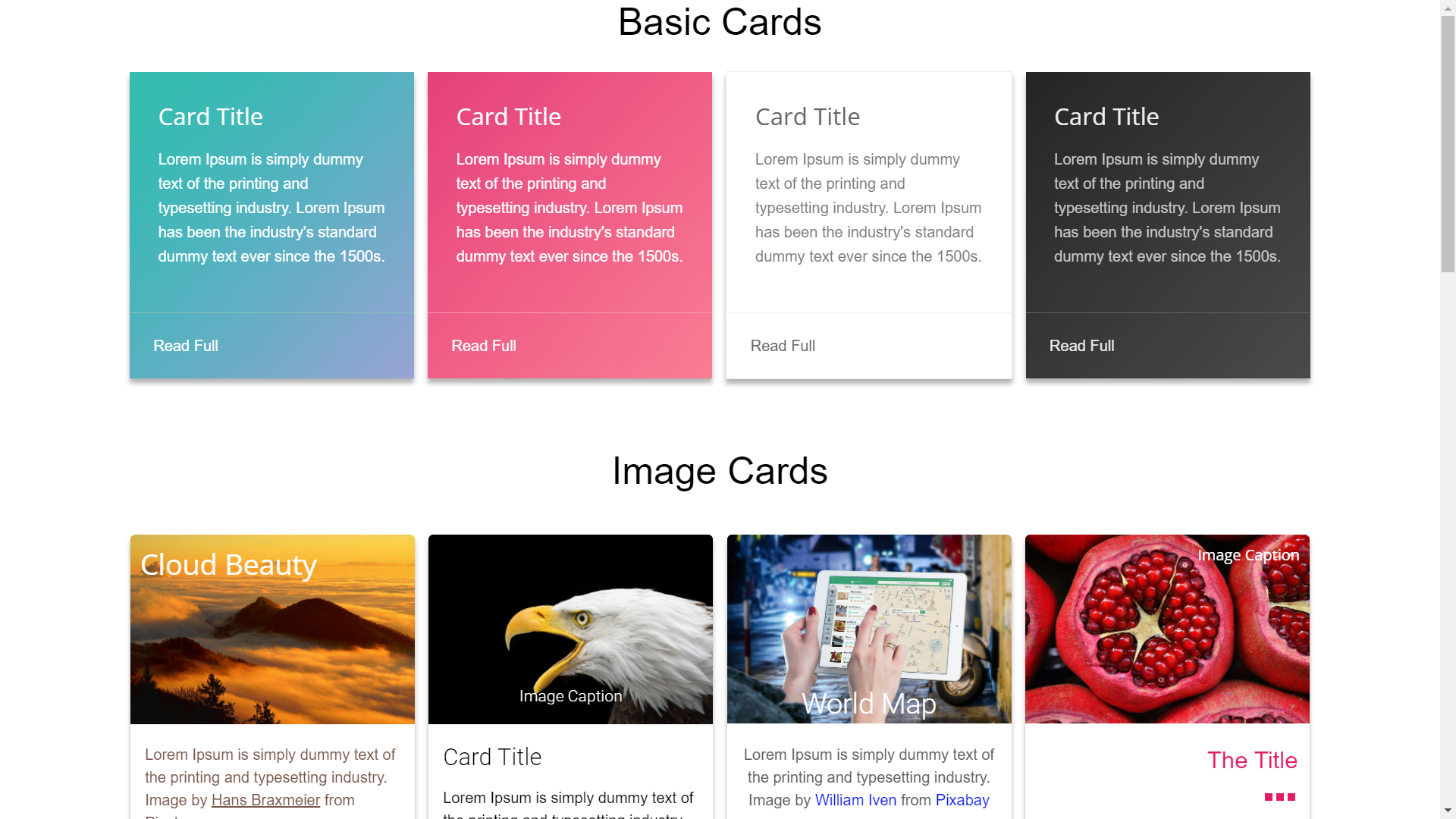 Beautiful Collection of CSS Cards