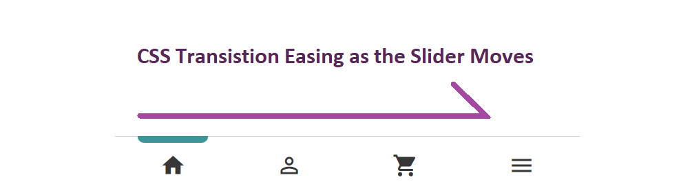 CSS Transition Easing for the Slider Highlighter