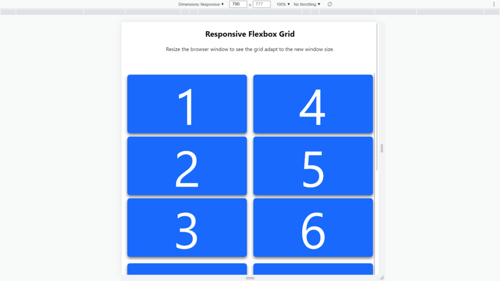 Double Column Responsive Flexbox Grid