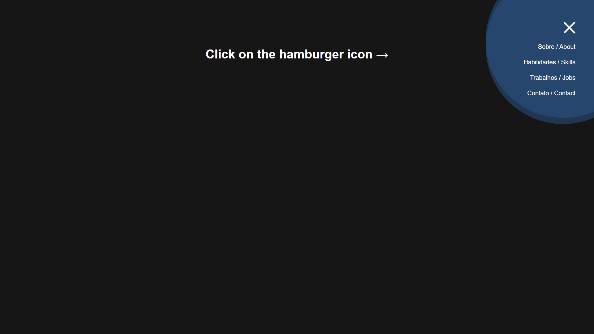 Hamburger Icon With Dark Blue Morphing CSS Menu