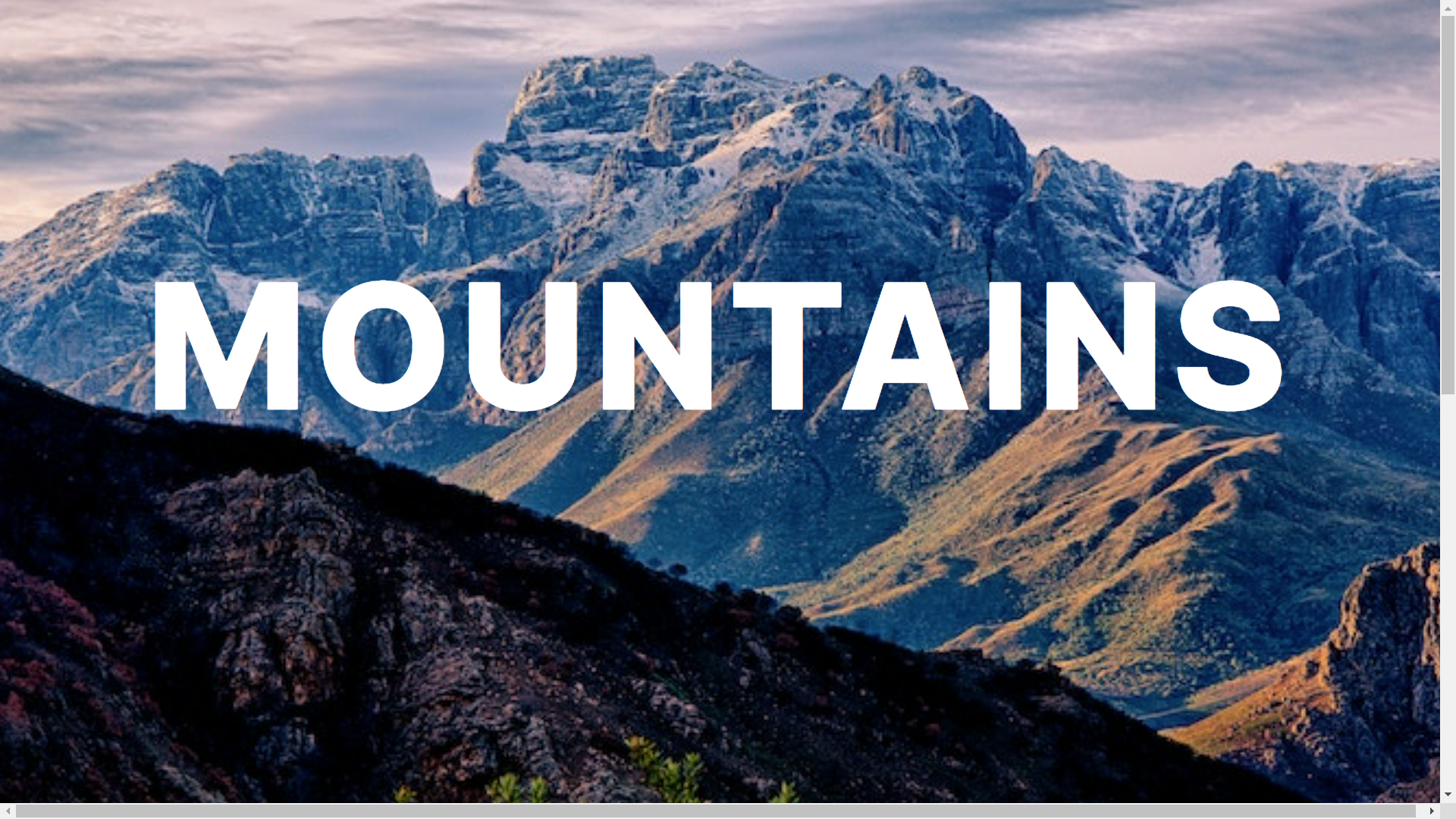 Night on the Mountain Parallax Scrolling Effect