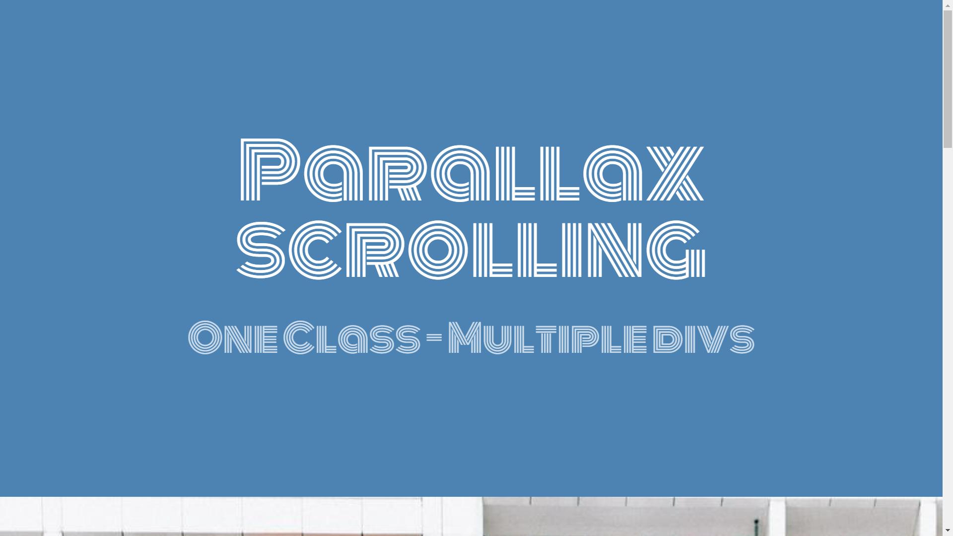 Parallax Scrolling With One Class and Multiple DIVs