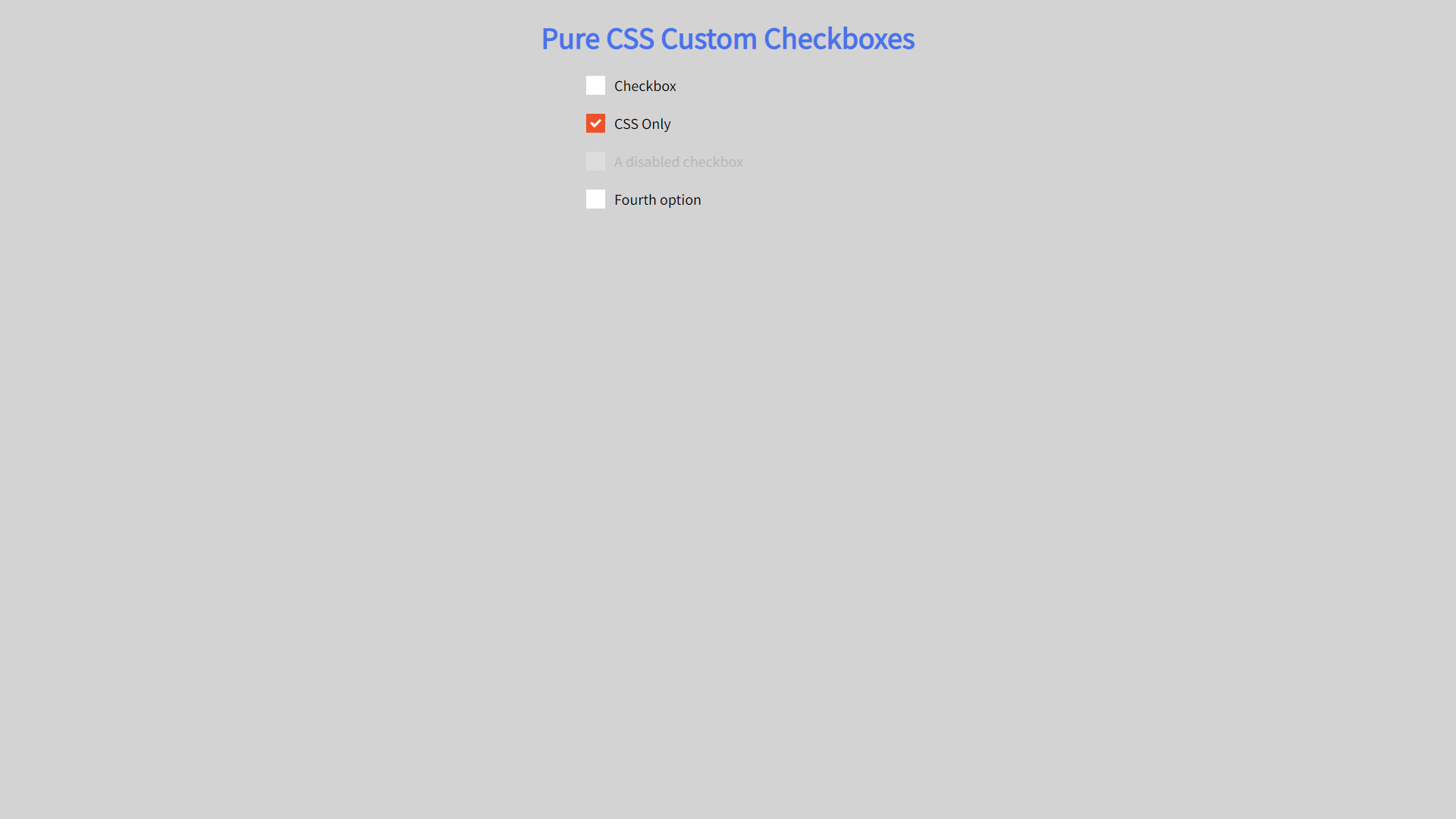 Pure Custom CSS Checkboxes