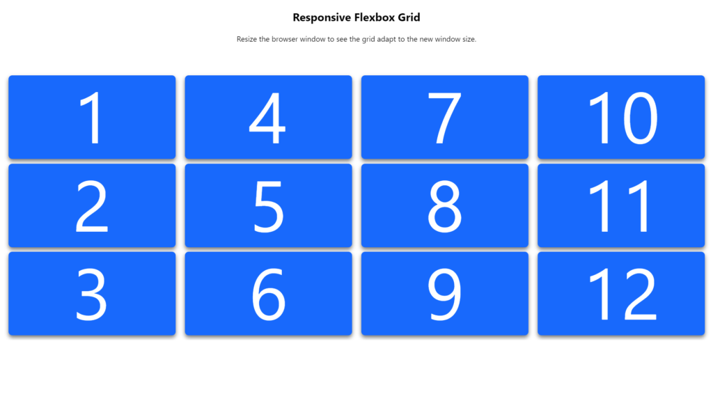Responsive Flexbox Grid Layout