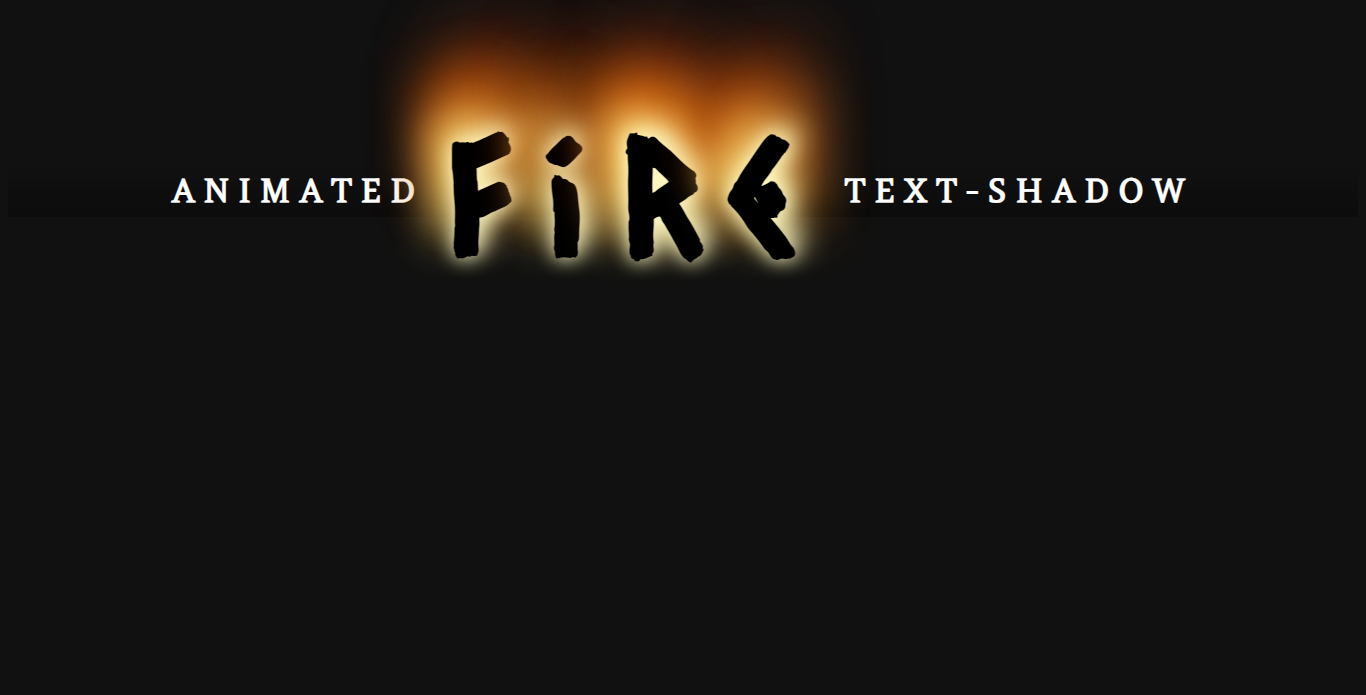 Animated Fire Text Shadow