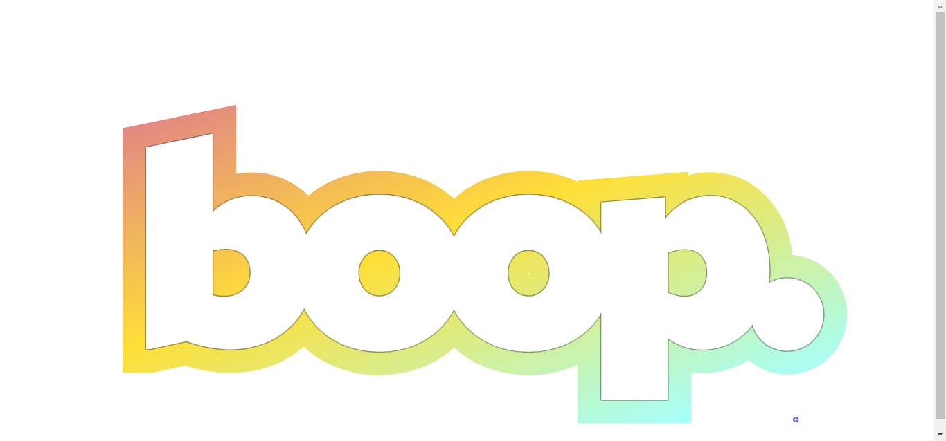 Boop! — Pure CSS Gradient Text Outlines