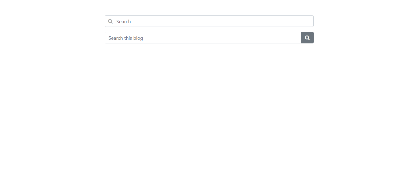 Bootstrap 4 Text Input With Search Icon