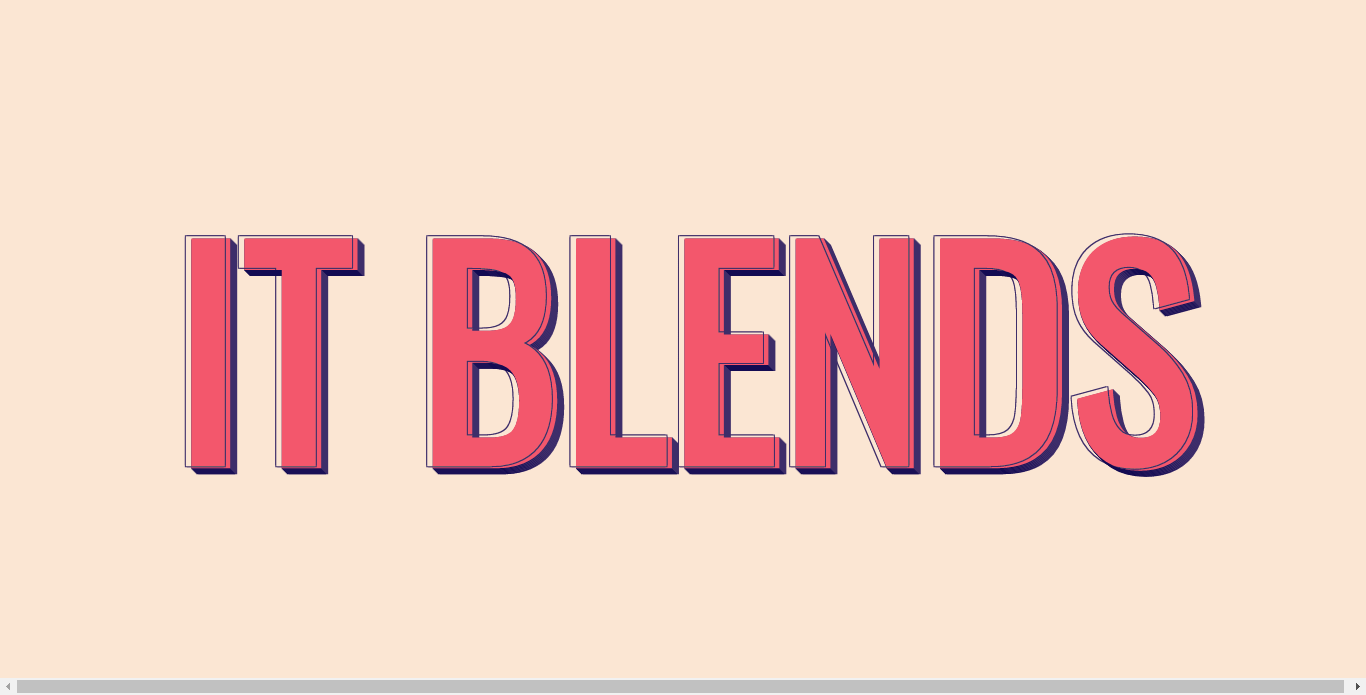 CSS Blend Mode Text Effect