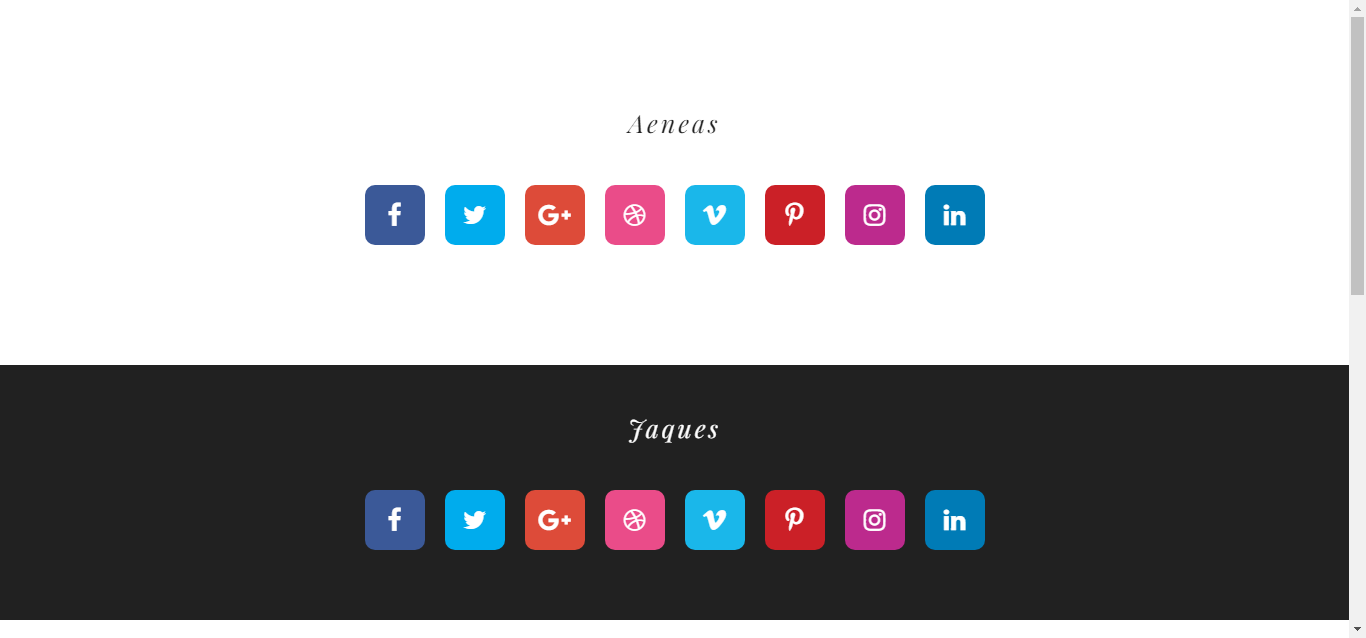 CSS3 Social Flat Buttons