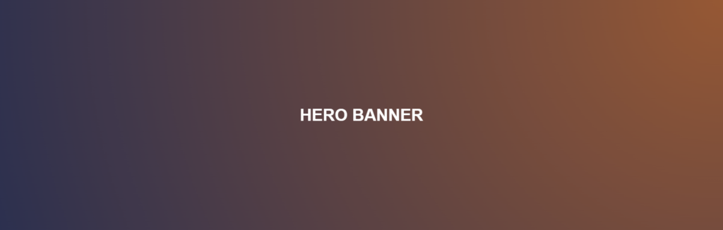 Example of Radial Gradient Hero Banner With CSS
