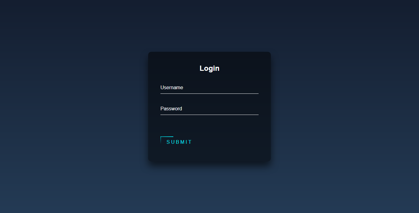 Login Form With Floating Placeholder and Light Button