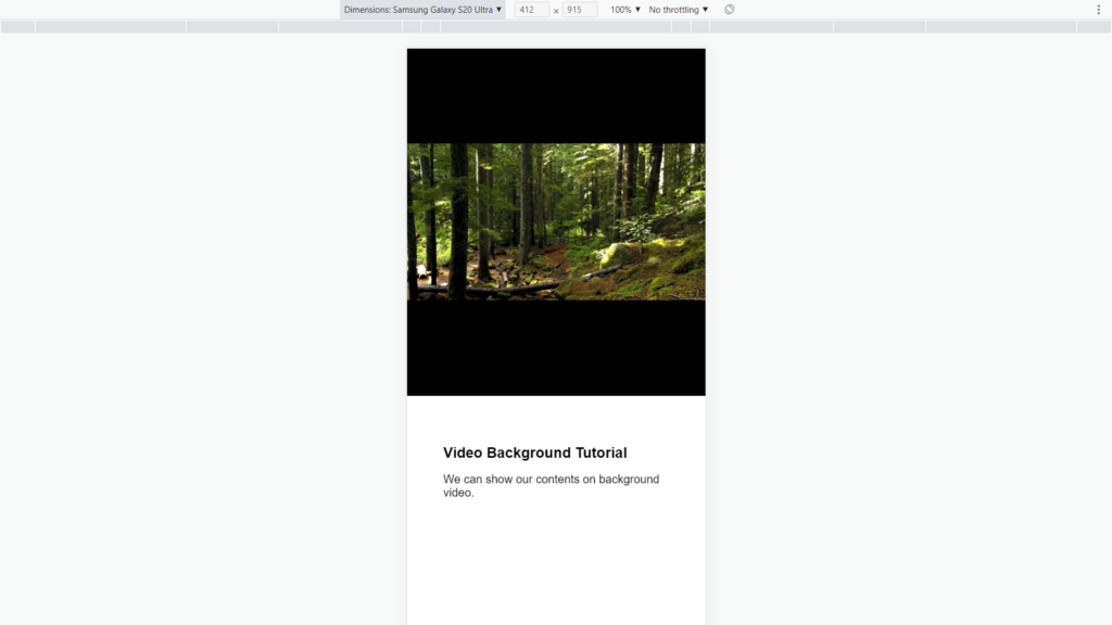Mobile Full-Width Video Background With CSS
