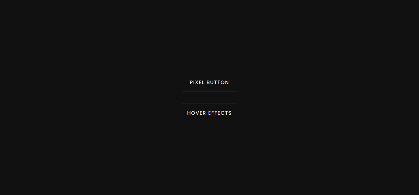 Pixel Button Hover Animation Effects
