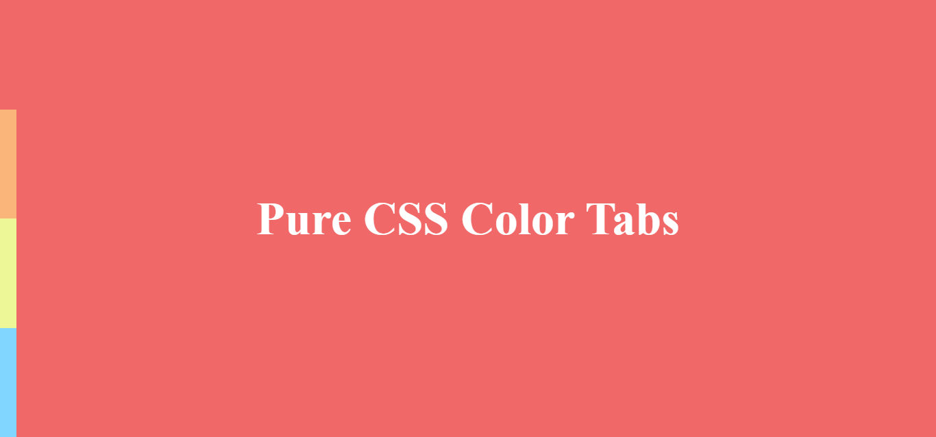 Pure CSS Color Tabs (No Label)