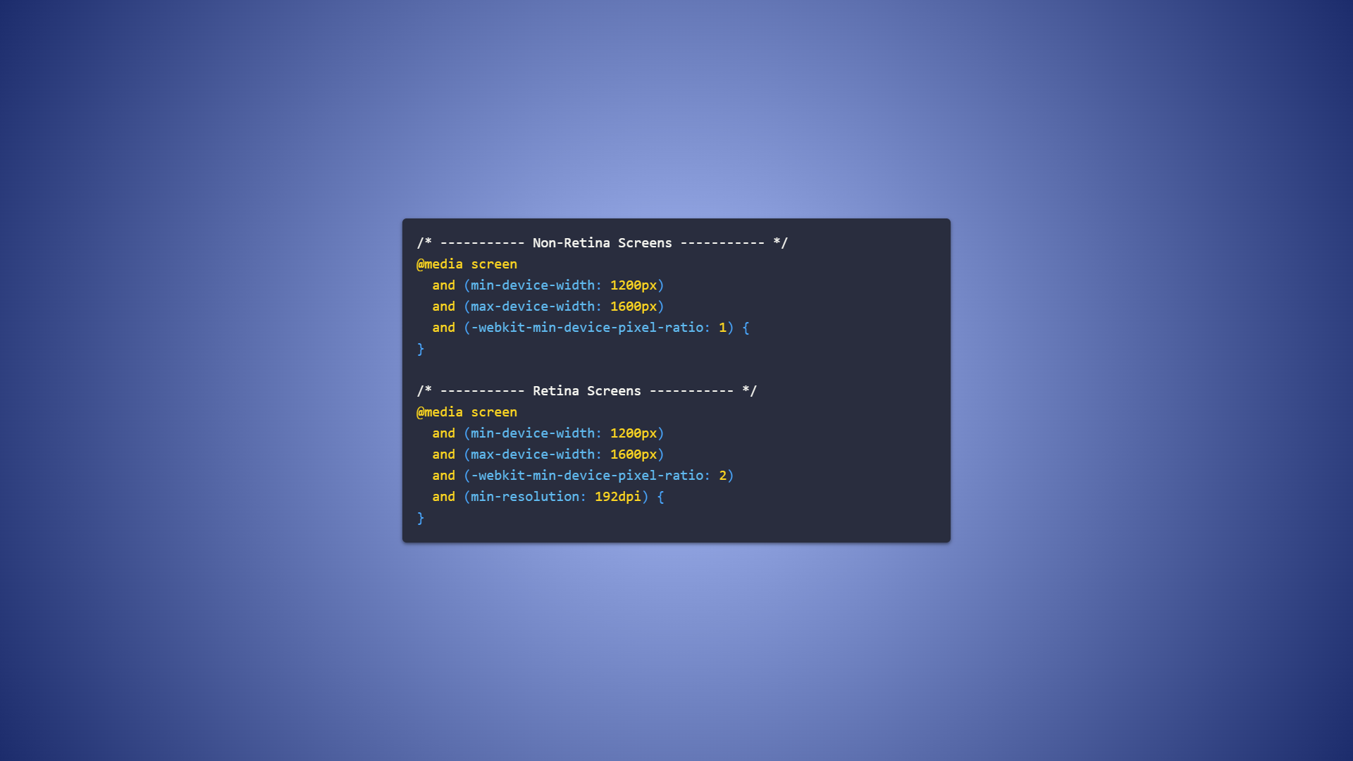 Template CSS Media Queries