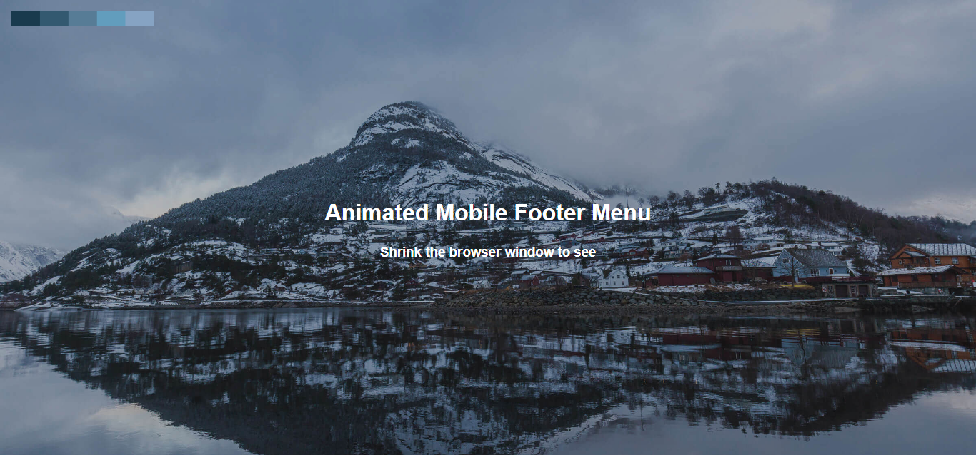 Animated Mobile Footer Menu