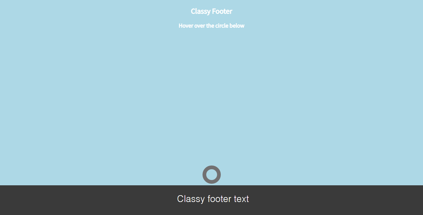 Pure CSS Classy Footer