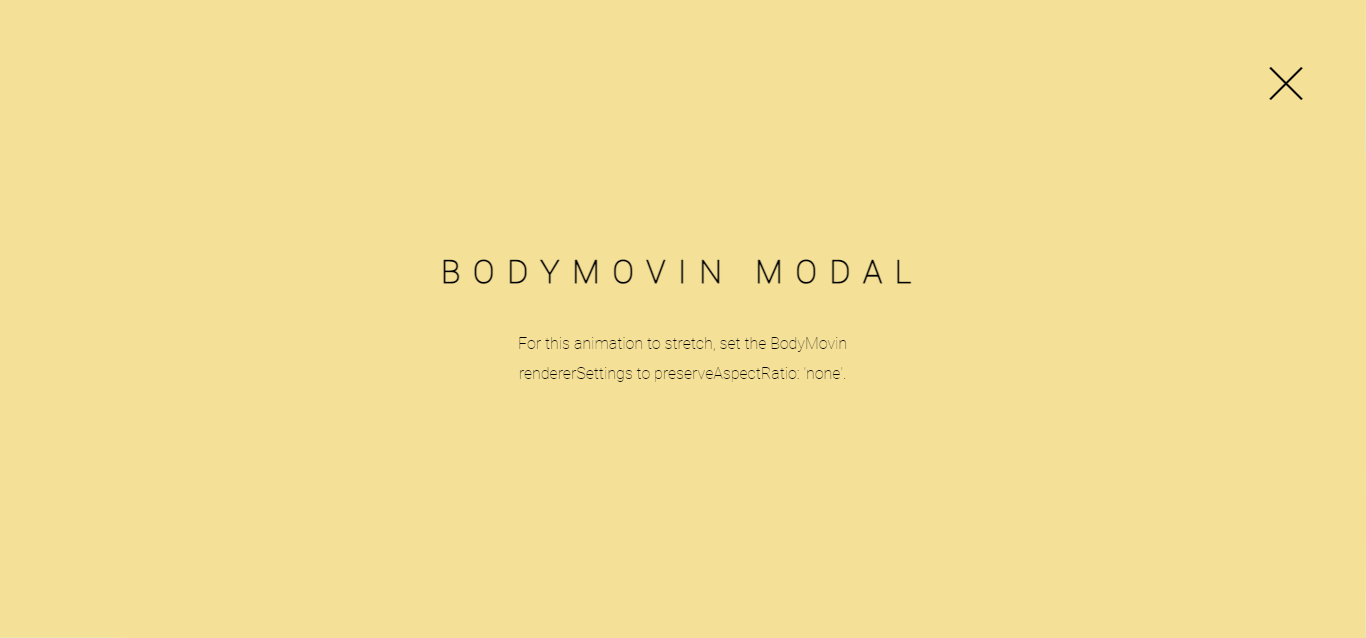 Responsive Bodymovin Modal Page Transition