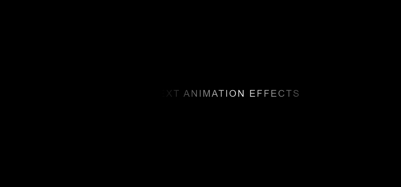 Shining Text Animation Effects