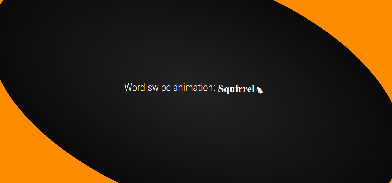 Word Swipe Animation