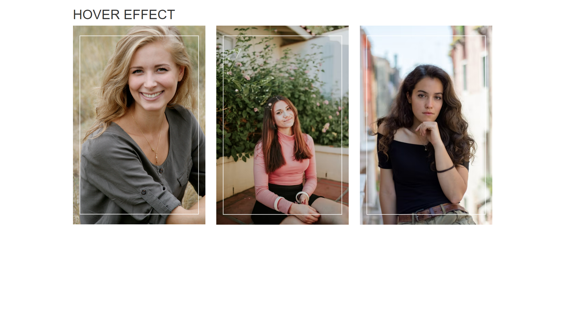 CSS Image Hover Effect Women