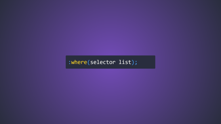 CSS where() Function
